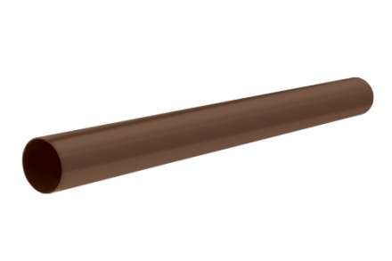 Труба водосточная с муфтой ПВХ (4м.)- коричн.  (1уп. = 8 шт.)